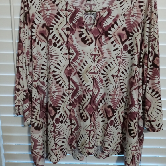 New Direction Curvy 3X 3/4 sleeve top - Picture 3 of 5